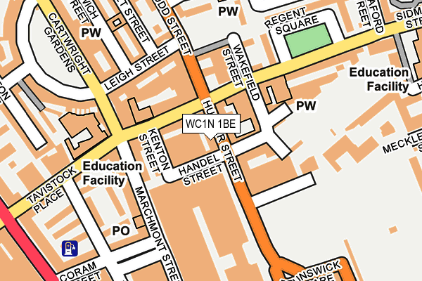 WC1N 1BE map - OS OpenMap – Local (Ordnance Survey)