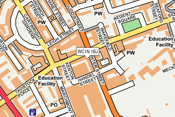 WC1N 1BJ map - OS OpenMap – Local (Ordnance Survey)