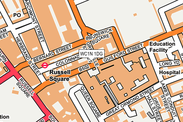 WC1N 1DG map - OS OpenMap – Local (Ordnance Survey)