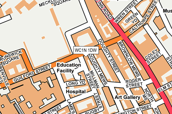 WC1N 1DW map - OS OpenMap – Local (Ordnance Survey)