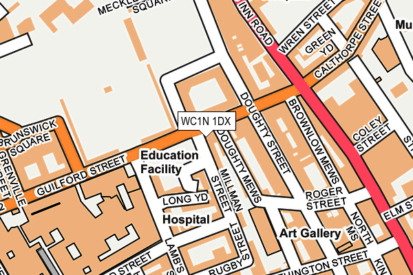WC1N 1DX map - OS OpenMap – Local (Ordnance Survey)