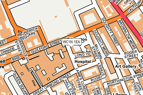 WC1N 1EA map - OS OpenMap – Local (Ordnance Survey)