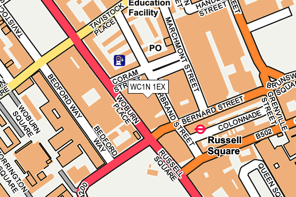 WC1N 1EX map - OS OpenMap – Local (Ordnance Survey)