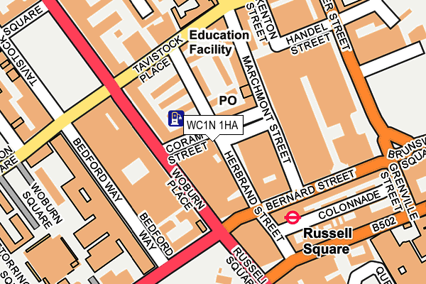 WC1N 1HA map - OS OpenMap – Local (Ordnance Survey)