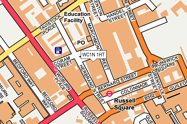 WC1N 1HT map - OS OpenMap – Local (Ordnance Survey)
