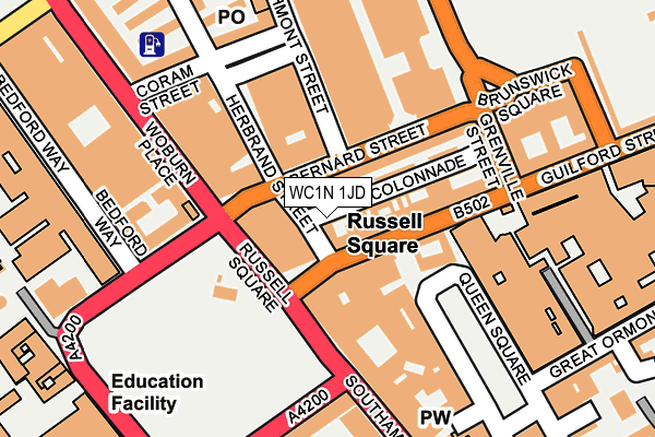 WC1N 1JD map - OS OpenMap – Local (Ordnance Survey)