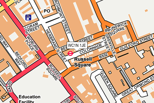 WC1N 1JE map - OS OpenMap – Local (Ordnance Survey)