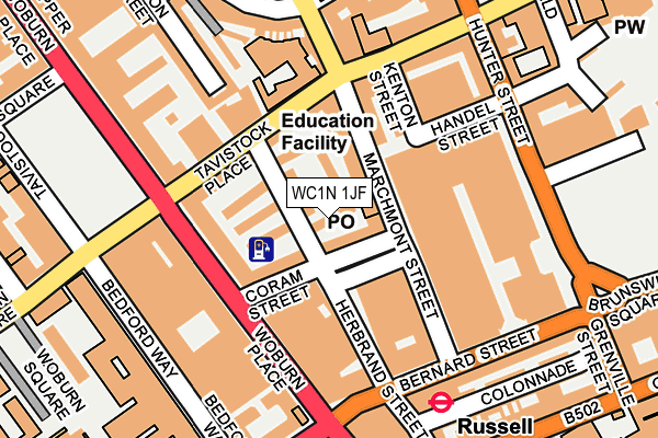 WC1N 1JF map - OS OpenMap – Local (Ordnance Survey)