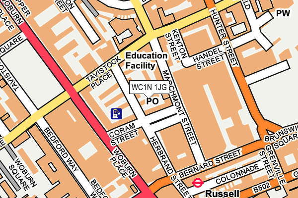WC1N 1JG map - OS OpenMap – Local (Ordnance Survey)