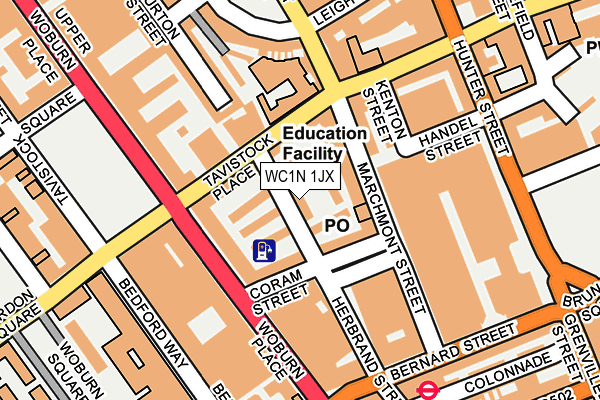 WC1N 1JX map - OS OpenMap – Local (Ordnance Survey)