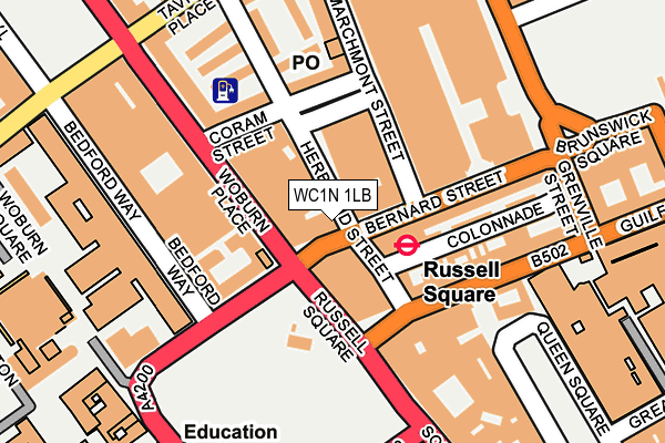 WC1N 1LB map - OS OpenMap – Local (Ordnance Survey)