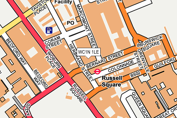 WC1N 1LE map - OS OpenMap – Local (Ordnance Survey)