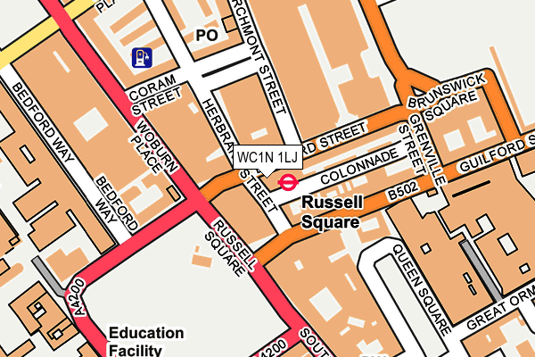 WC1N 1LJ map - OS OpenMap – Local (Ordnance Survey)