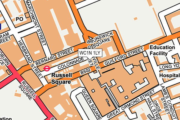 WC1N 1LY map - OS OpenMap – Local (Ordnance Survey)