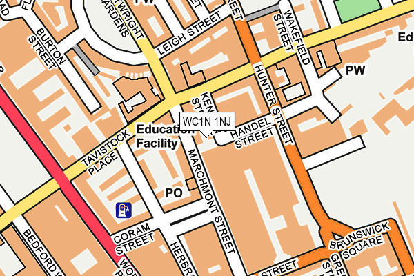 WC1N 1NJ map - OS OpenMap – Local (Ordnance Survey)
