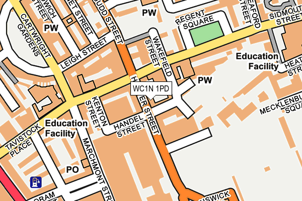 WC1N 1PD map - OS OpenMap – Local (Ordnance Survey)