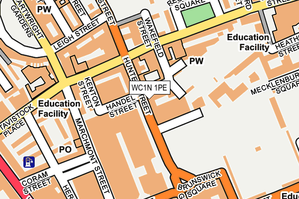 WC1N 1PE map - OS OpenMap – Local (Ordnance Survey)