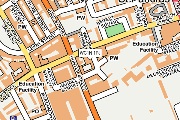WC1N 1PJ map - OS OpenMap – Local (Ordnance Survey)