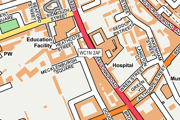 WC1N 2AF map - OS OpenMap – Local (Ordnance Survey)