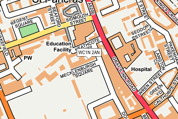 WC1N 2AN map - OS OpenMap – Local (Ordnance Survey)
