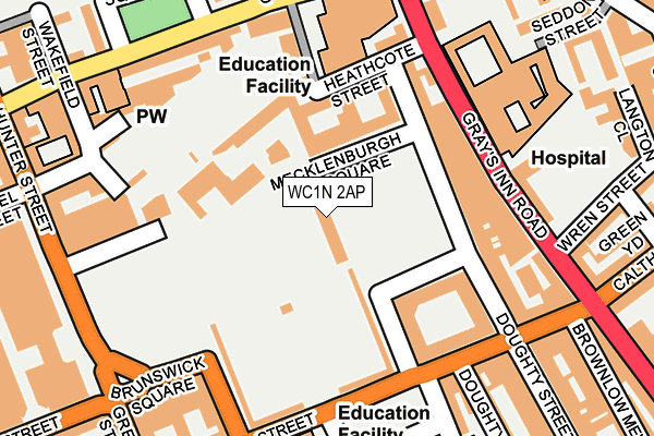 WC1N 2AP map - OS OpenMap – Local (Ordnance Survey)