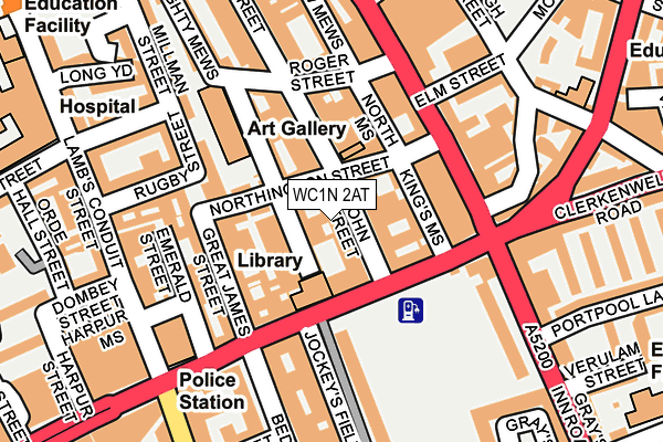 WC1N 2AT map - OS OpenMap – Local (Ordnance Survey)