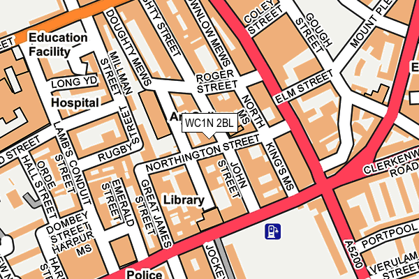 WC1N 2BL map - OS OpenMap – Local (Ordnance Survey)
