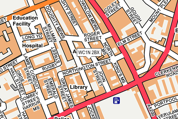 WC1N 2BX map - OS OpenMap – Local (Ordnance Survey)