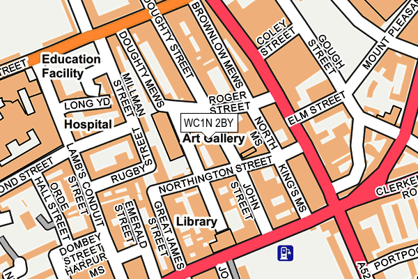 WC1N 2BY map - OS OpenMap – Local (Ordnance Survey)