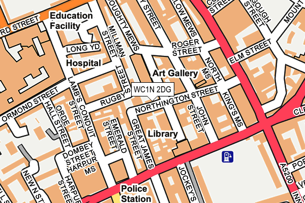 WC1N 2DG map - OS OpenMap – Local (Ordnance Survey)