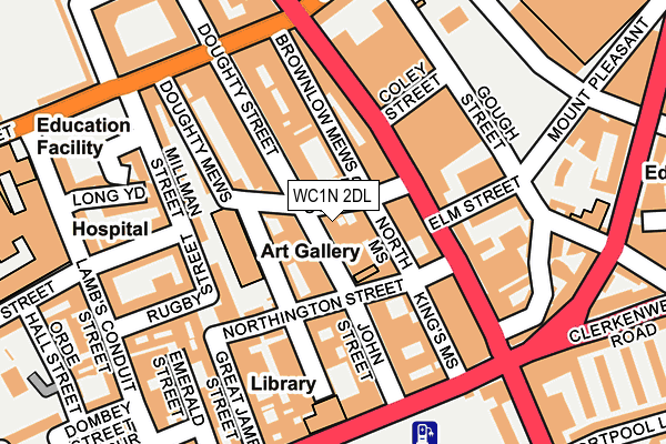 WC1N 2DL map - OS OpenMap – Local (Ordnance Survey)