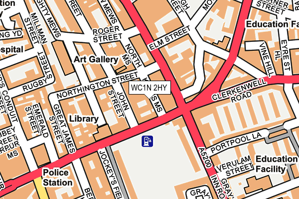 WC1N 2HY map - OS OpenMap – Local (Ordnance Survey)