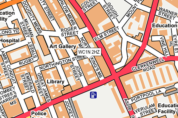 WC1N 2HZ map - OS OpenMap – Local (Ordnance Survey)