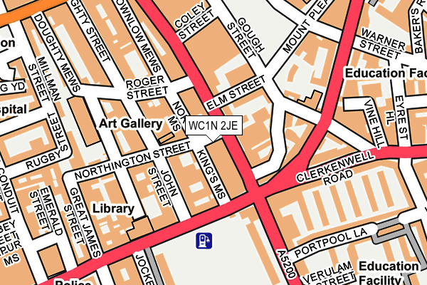 WC1N 2JE map - OS OpenMap – Local (Ordnance Survey)