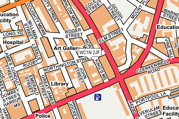 WC1N 2JF map - OS OpenMap – Local (Ordnance Survey)