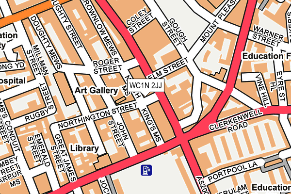 WC1N 2JJ map - OS OpenMap – Local (Ordnance Survey)