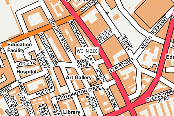 WC1N 2JX map - OS OpenMap – Local (Ordnance Survey)