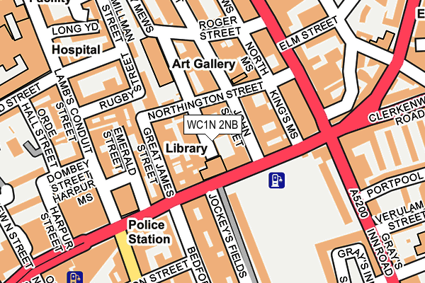WC1N 2NB map - OS OpenMap – Local (Ordnance Survey)