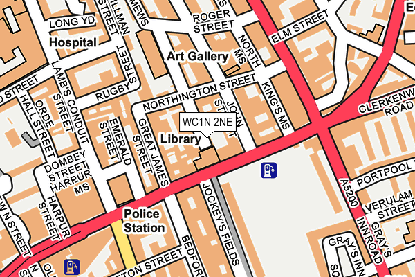 WC1N 2NE map - OS OpenMap – Local (Ordnance Survey)