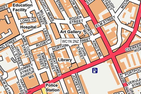 WC1N 2NZ map - OS OpenMap – Local (Ordnance Survey)
