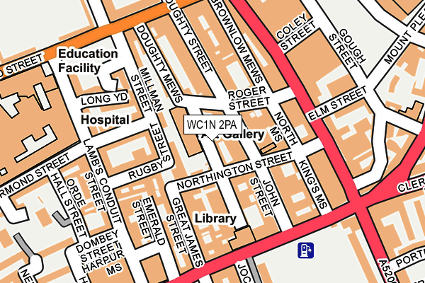 WC1N 2PA map - OS OpenMap – Local (Ordnance Survey)