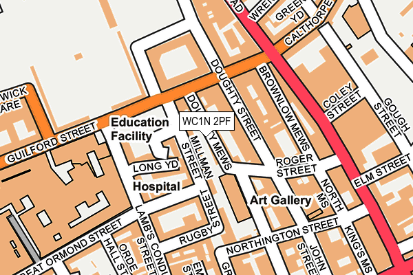 WC1N 2PF map - OS OpenMap – Local (Ordnance Survey)