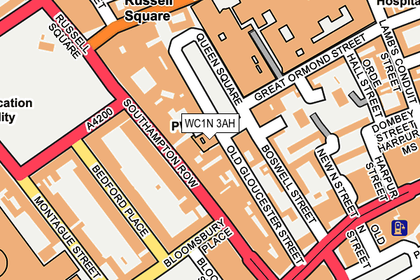 WC1N 3AH map - OS OpenMap – Local (Ordnance Survey)