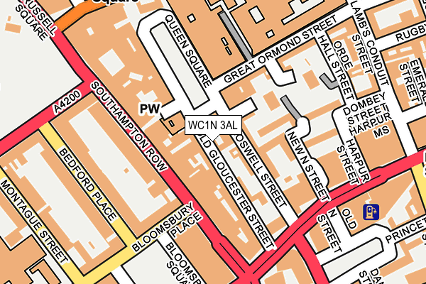 WC1N 3AL map - OS OpenMap – Local (Ordnance Survey)