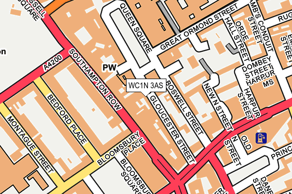 WC1N 3AS map - OS OpenMap – Local (Ordnance Survey)