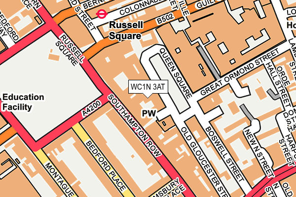 WC1N 3AT map - OS OpenMap – Local (Ordnance Survey)