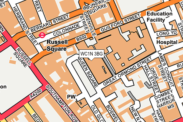 WC1N 3BG map - OS OpenMap – Local (Ordnance Survey)