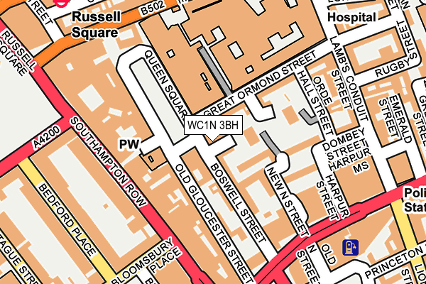 WC1N 3BH map - OS OpenMap – Local (Ordnance Survey)