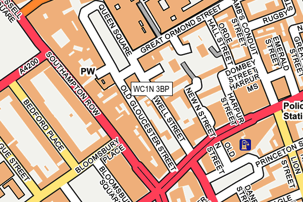 WC1N 3BP map - OS OpenMap – Local (Ordnance Survey)