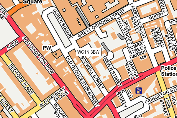 WC1N 3BW map - OS OpenMap – Local (Ordnance Survey)